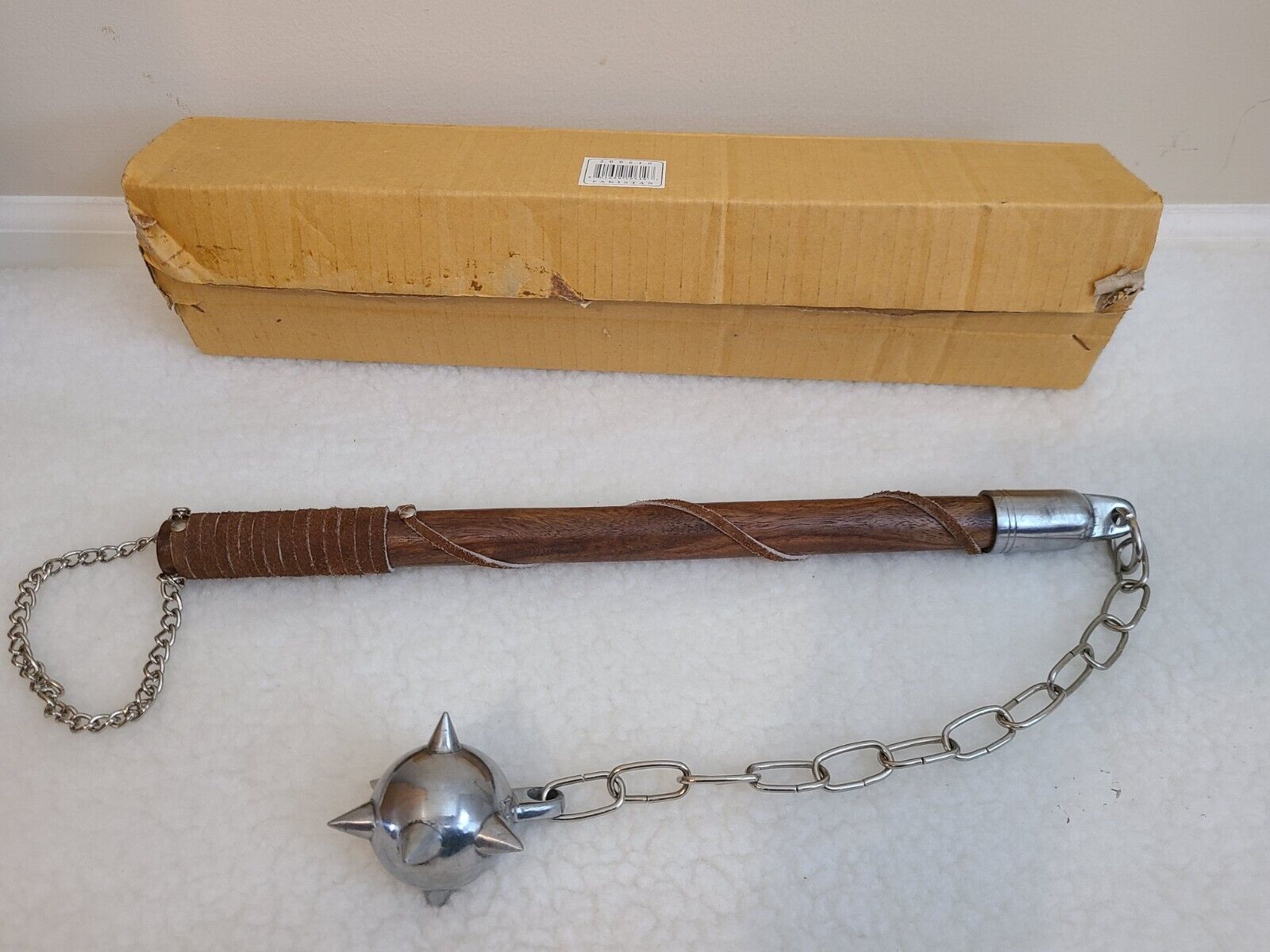 Spiked Metal Mace Ball Flail Morningstar Weapon Prop
