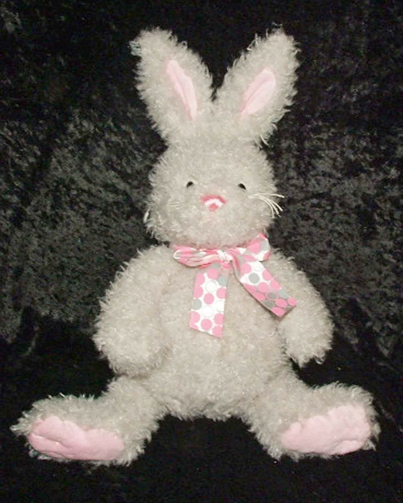 Easter Gray Fluffle Bunny Rabbit From Ganz (he9737) New!