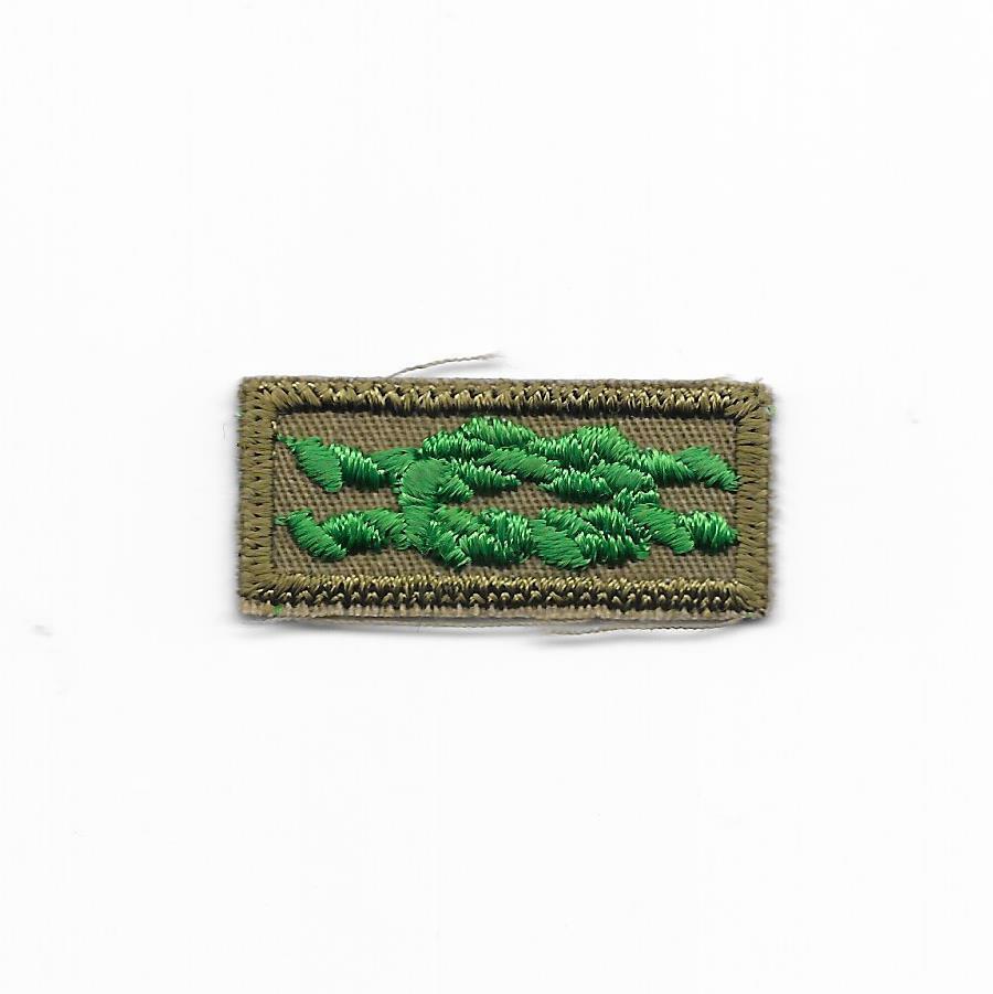 1973-1978 Clear Waffle Pb Lt Scouter's Training Award Square Knot Boy Scout Bsa