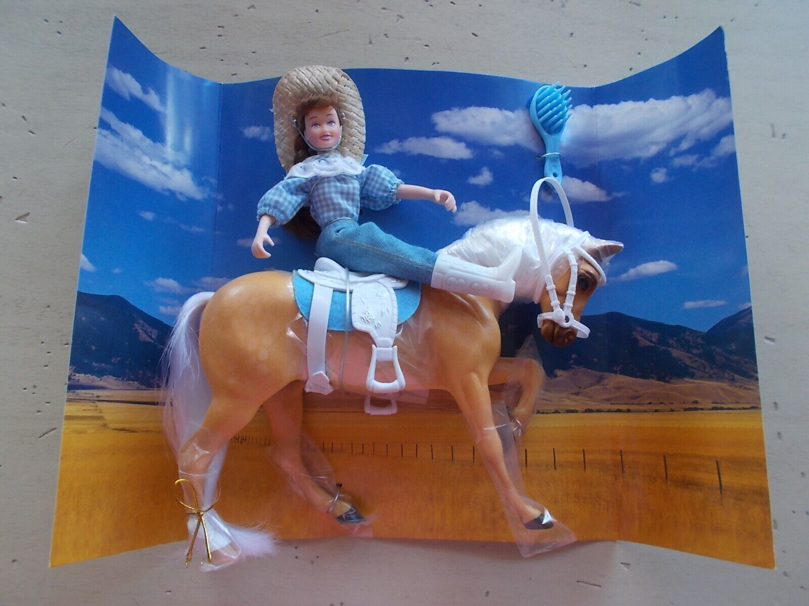 Breyer Little Debbie & Palomino Pony Ginger Dapples/ponies Horse Rider Set Nos