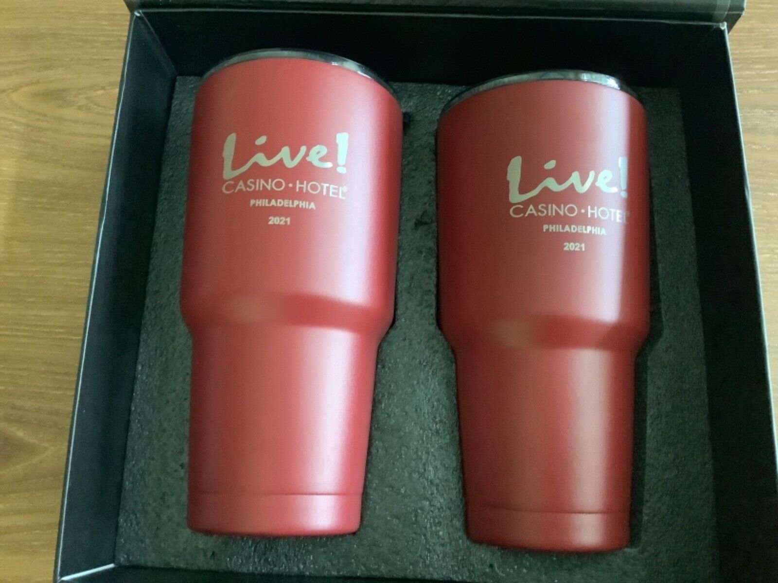 Live Casino In Philadelphia Limited Edition Promotional Stainless Steel Mugs Nib