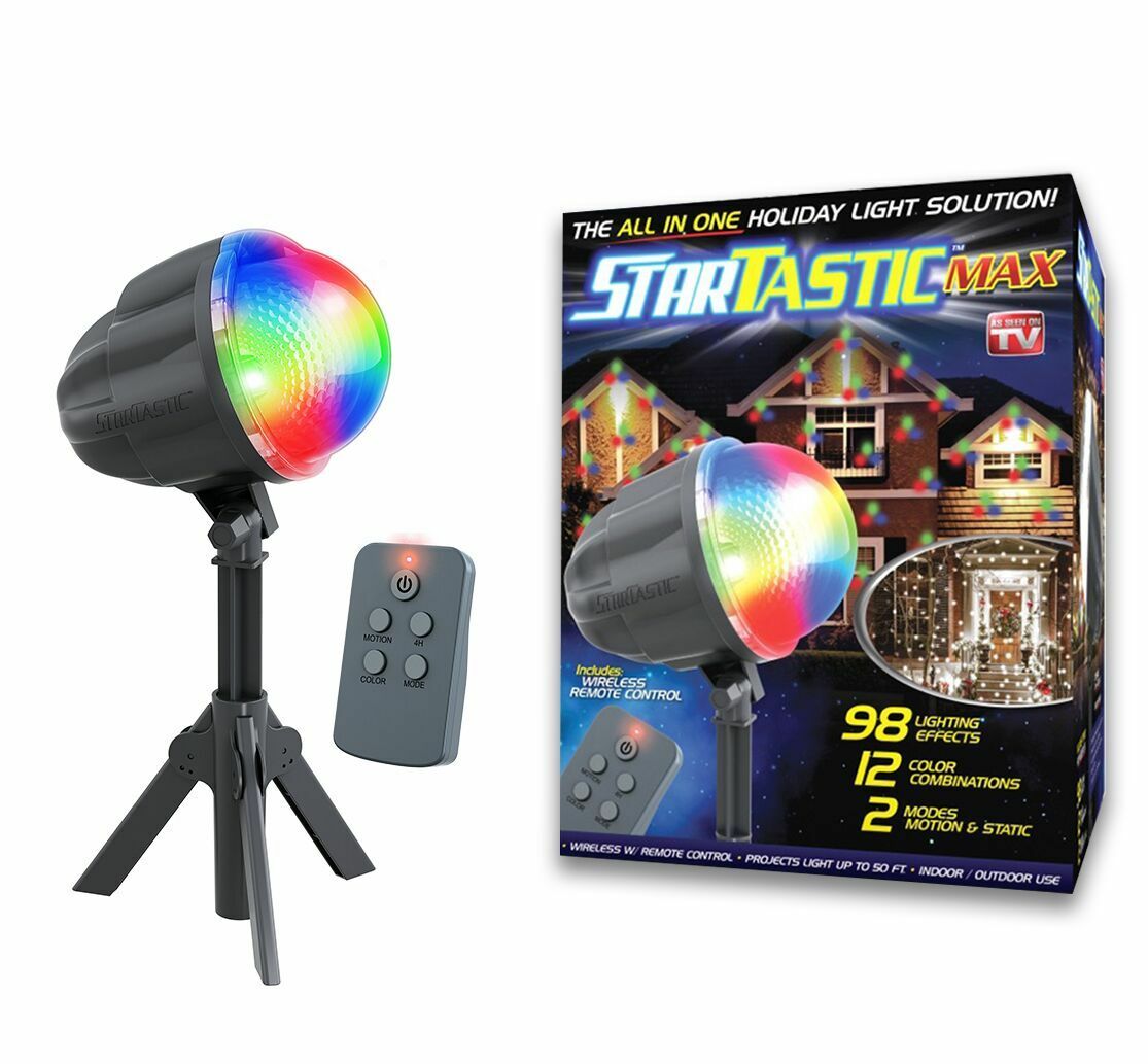 Startastic Max Holiday Dancing Laser Light Projector-122 Effects! As Seen On Tv