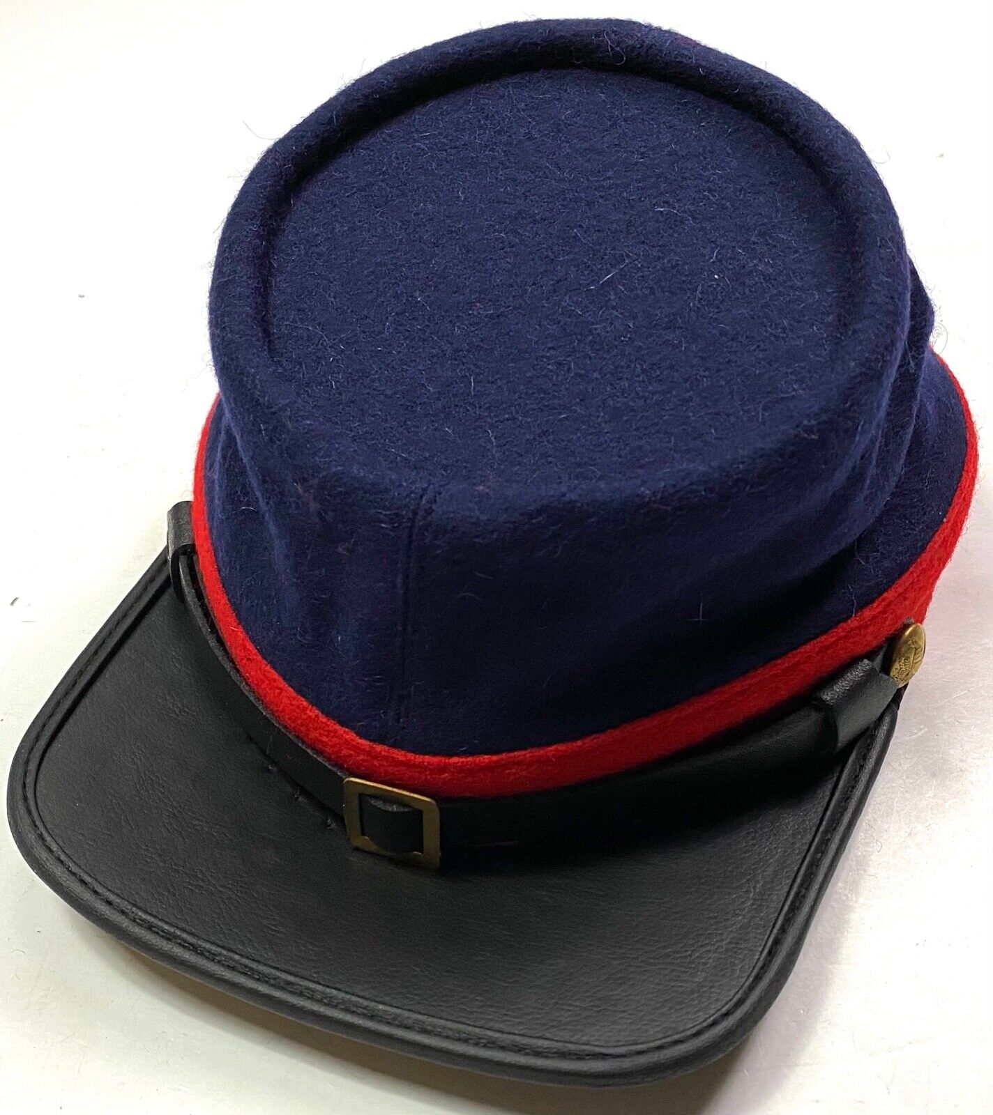 Civil War Us Union Artillery Navy Blue Wool Kepi Forage Cap Hat-large