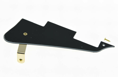 Black 3 Ply Lp Guitar Pickguard Scratch Plate With Gold Bracket Fits Les Paul