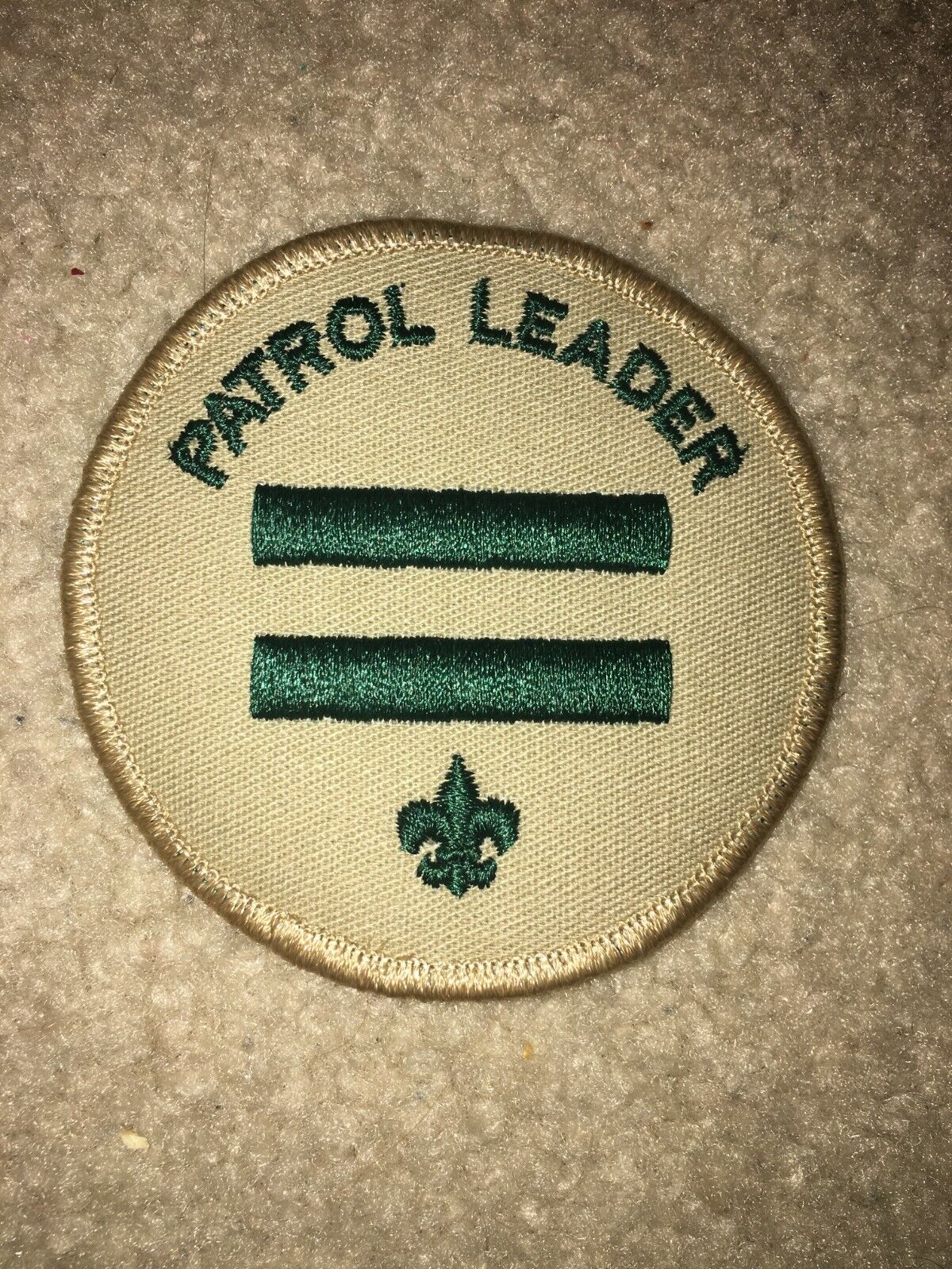 Boy Scout Bsa Patrol Leader 1989 - Current Position Tan Uniform Preowned Patch