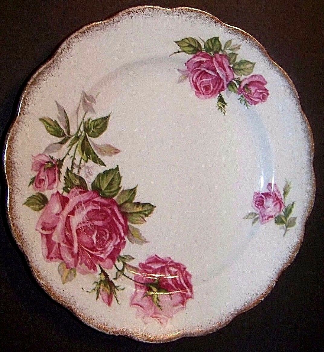 Vintage Beautiful Royal Standard 'orleans Rose Cake Dessert Plate    7- 3/4"