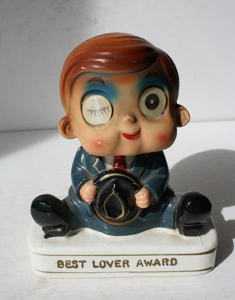 Best Lover Figurine Award Bobble Head Capri Collection Japan Ceramic-porcelain