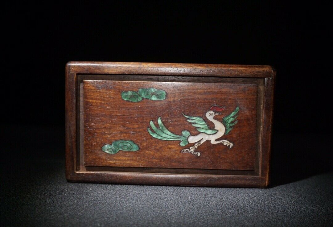 Chinese Natural Rosewood Inlaid Shells Handmade Exquisite Boxes 71163