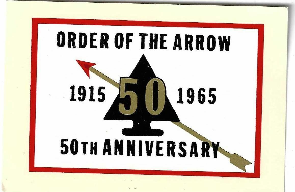 Oa 1965 Order Of The Arrow Sticker Decal 50th Anniversary [fblca127]