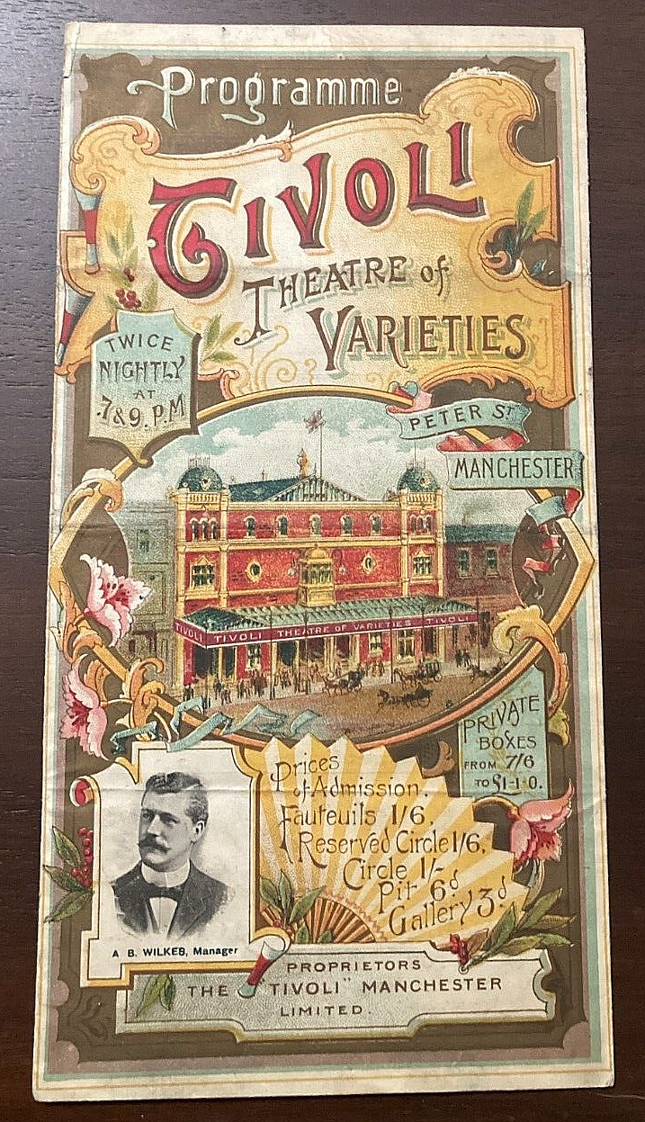 July 18, 1904 Tivoli Theatre Program  Manchester , England - Revue, Vaudeville