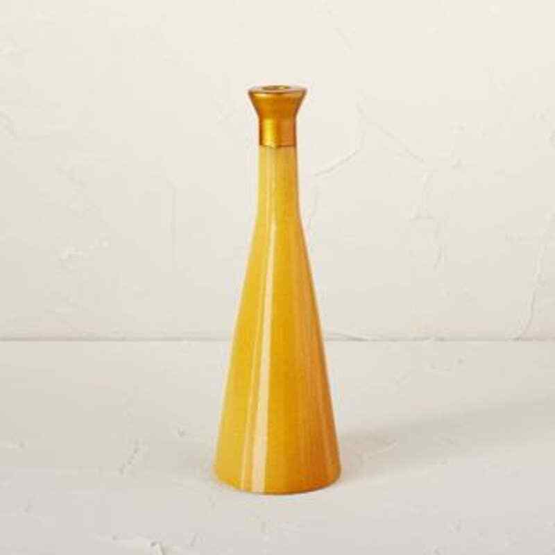 Ceramic Candleholder Yellow - Opalhouse