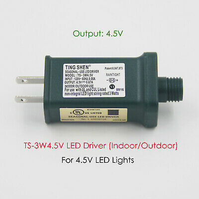 Ting Shen Ts-3w4.5v Led Adapter, 4.5v Power Supply For 4.5v Xmas Lights