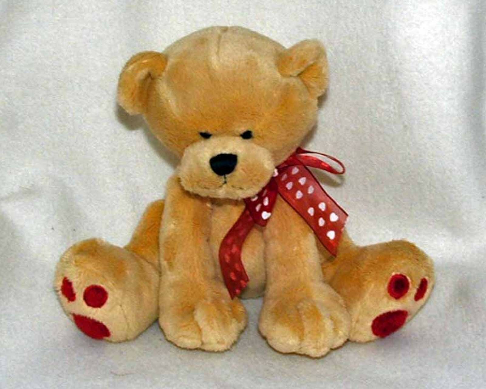 Ganz Valentine's Day Lil Luv Teddy Bear In Honey Brown (hv8784) New!