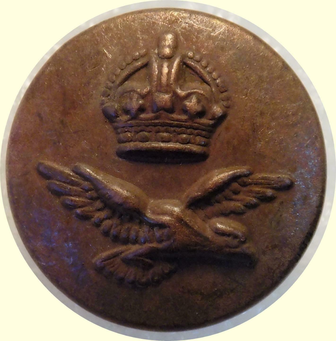 Original Ww2 Royal Air Force Raf Button 24mm Subduded Cheney Birmingham