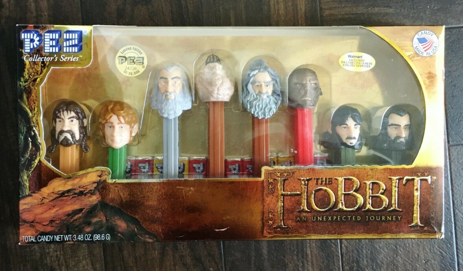 The Hobbit "an Unexpected Journey" Pez Collector's Limited Edition Series Nib