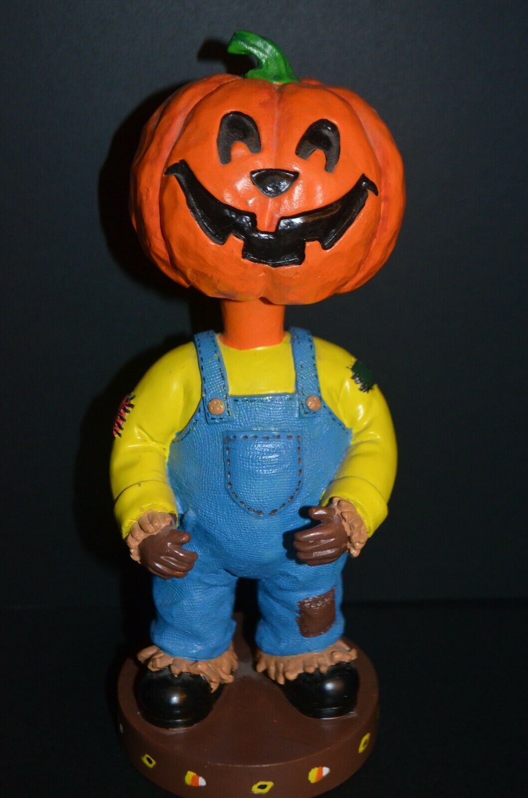 Pumpkin Head Bobblehead Genuine Sonoma Scarecrow Halloween - Rare!