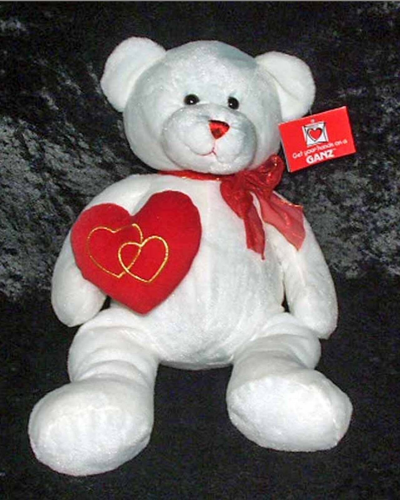 Ganz Valentine's Day Bear With Red Heart (hv8550) New!