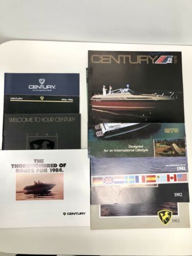 10 Century Boat~boats~1978 Thru 1987 Original Sales Brochure Lot~mint Condition