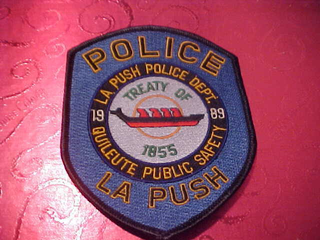 La Push Washington Police Patch Shoulder Size Unused Blue ************