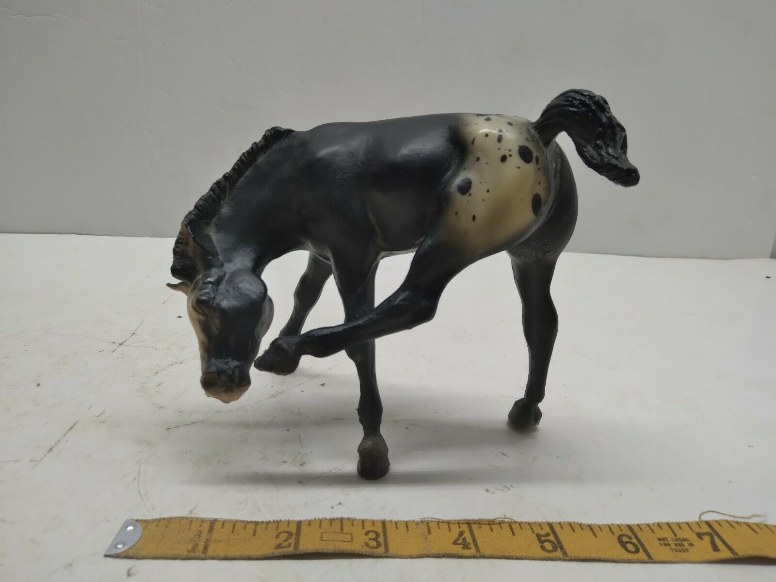 Vintage Breyer Black Appaloosa Scratching Foal