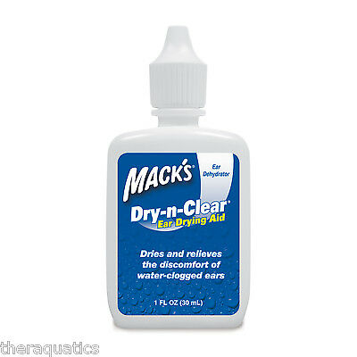 Mack’s Dry-n-clear Ear Drying Aid Learn 2 Swim Infection Prevention Special Need