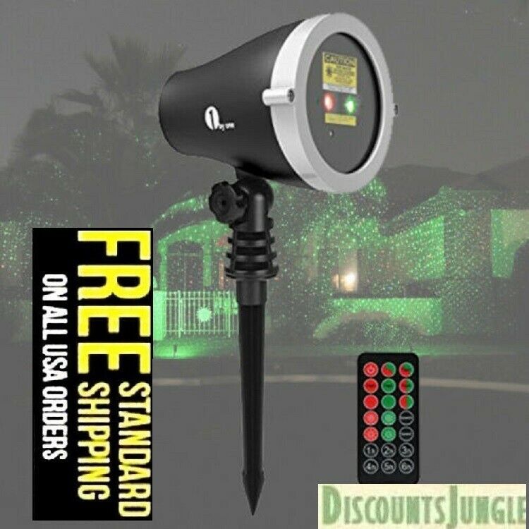 1byone Christmas Outdoor Laser Light Projector With Wireless Remote Controller