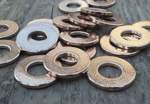 40pc, Metal Stamping Blanks, 2 Word Bronze Washer, Made In Usa