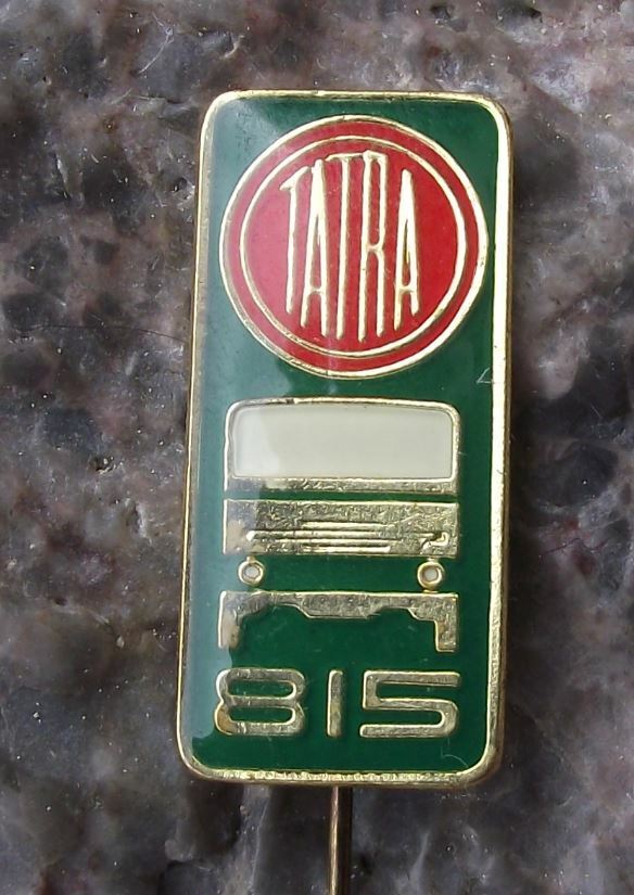 Antique Tatra Trucks Czech Construction Lorry Model T 815 Front View Pin Badge