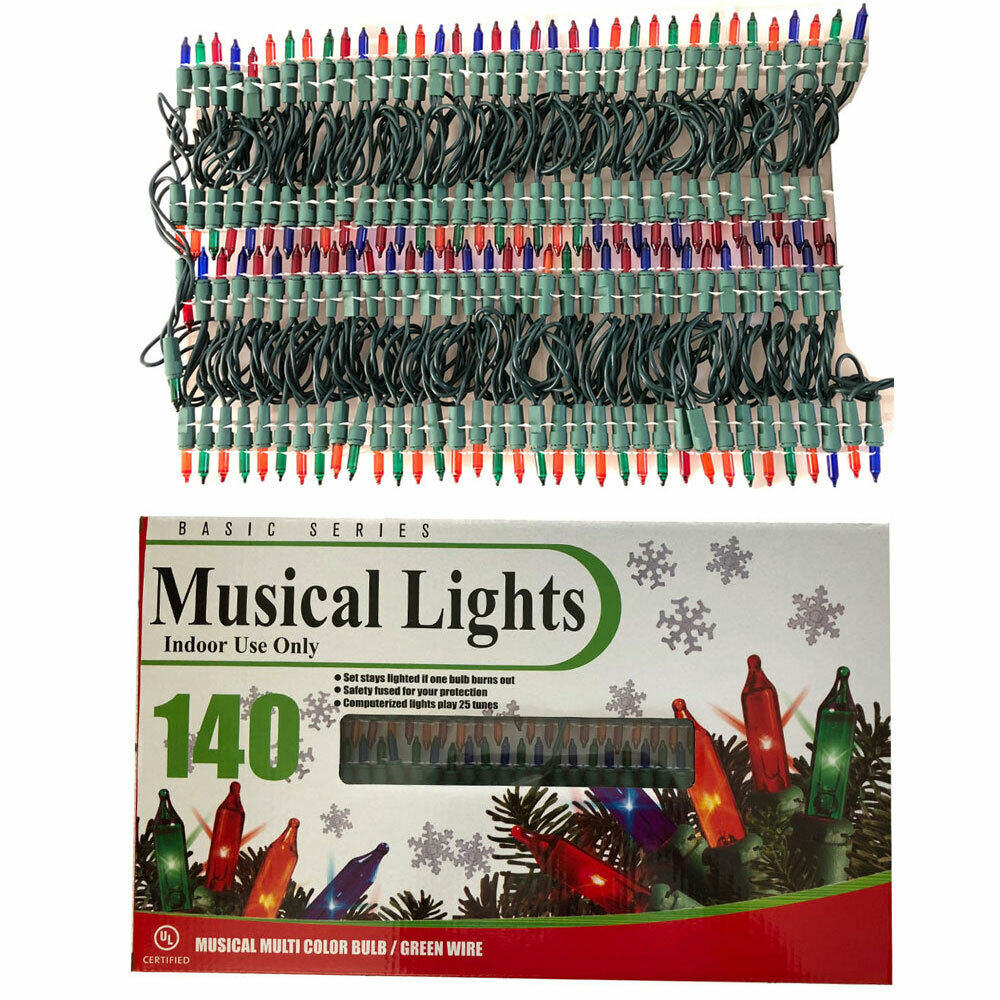 (140 Set) Basic Series Multi Color Christmas Deco Musical Lights X-mas Carols
