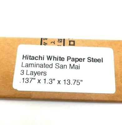 San Mai Bar Stock W/hitachi White Paper 2 Steel Core 3 Layer Knife Making Billet