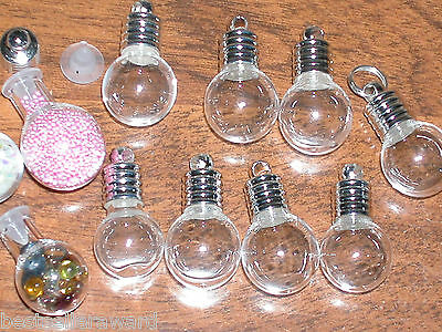 1 Witches Glass Spell Potion Bottle Pendant Amulet Vial