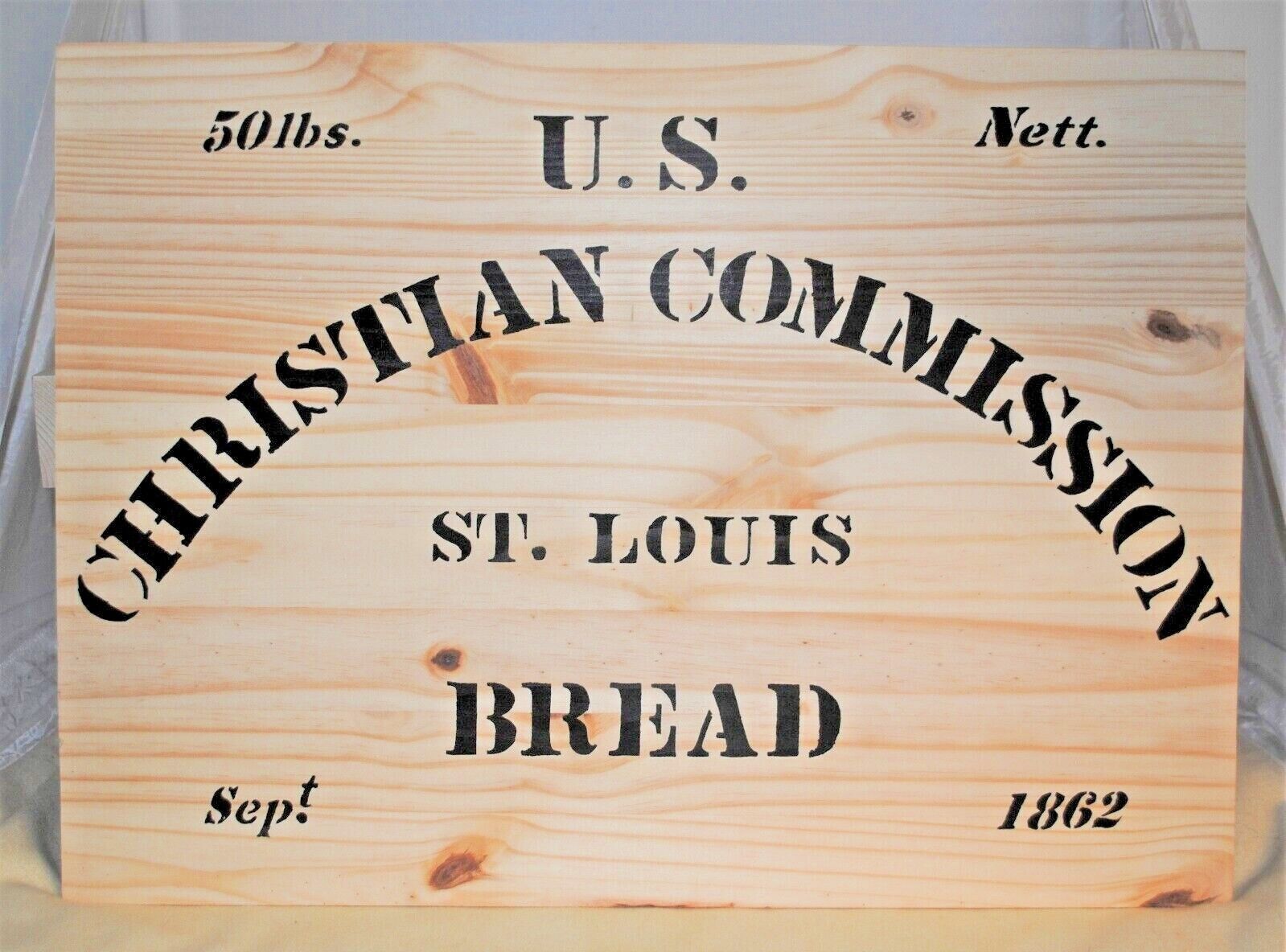 U.s. Christian Commission Bread/hard Tac Box - Civil War - 2-day Shipping - Nice
