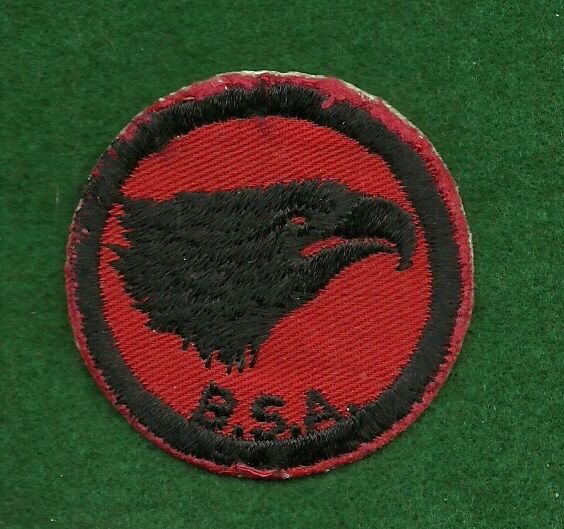 Vintage  Boy Scout -  Early Red & Black Patrol Emblem - Eagle