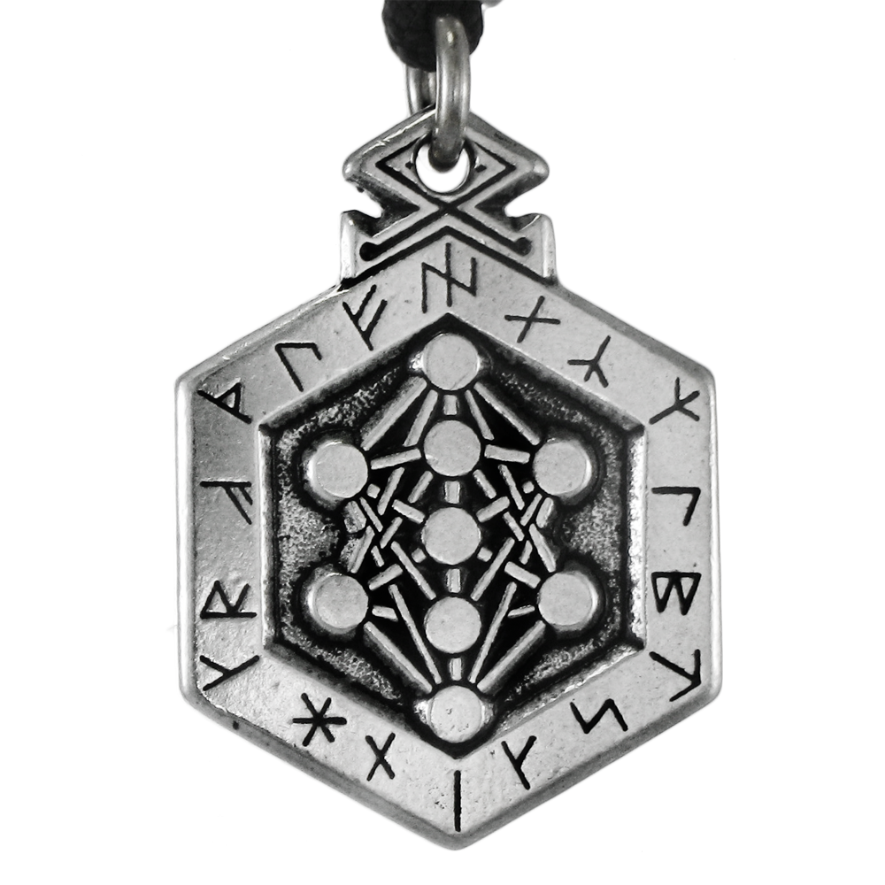 Armanen Runes Talisman Pendant Kabbalah Tree Of Life Norse Jewelry Viking Asatru