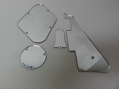 Chrome Mirror Gibson Les Paul Pickguard, Cavity Covers, And Truss Rod Cover Set