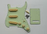 Mint Green Sss Pickguard,trem Cover W/ Cream Pickup Covers,knobs,tips For Strat