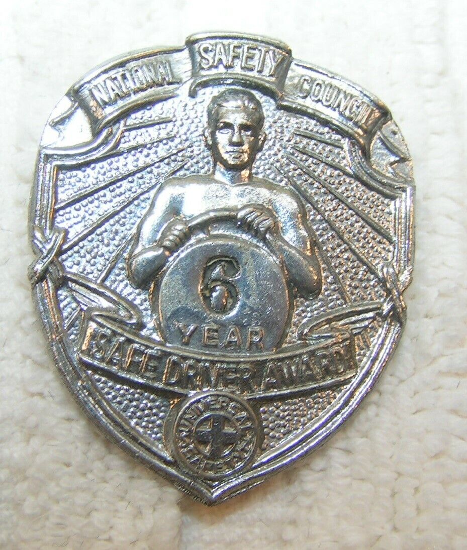 Vintage Original National Safety Council Safe Driver Award Lapel Pin