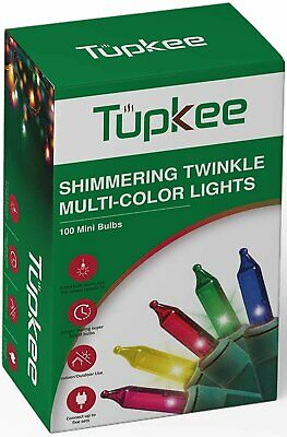 Tupkee Twinkle Shimmering Multi-color Lights - Indoor Outdoor – 100 Bulbs
