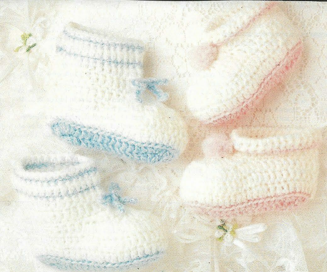 His & Hers Booties Baby Digest Size Crochet Pattern Instructions