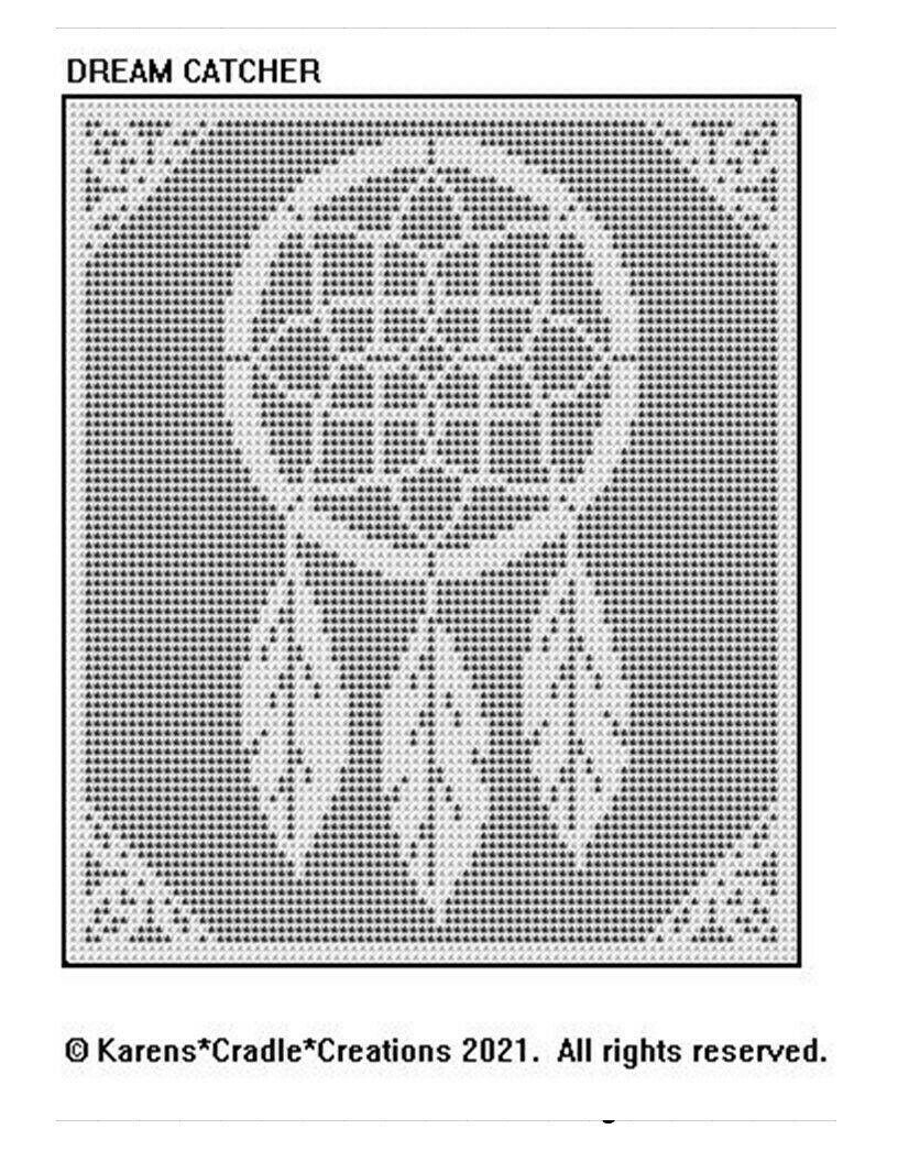 Dream Catcher Filet Crochet Pattern