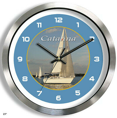 Catalina 27 Metal Wall Clock Yacht Boat 27 Ft Sailboat