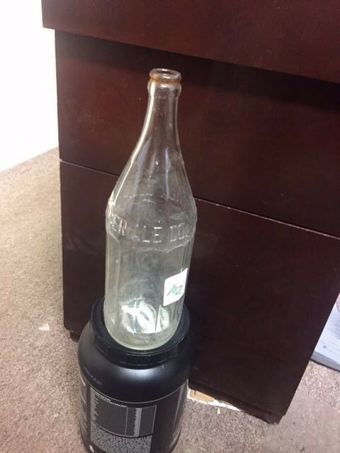 Vintage Glass Soda  Bottle- Warwick Ginger Ale  - Quart Size Clear Glass - 102-8