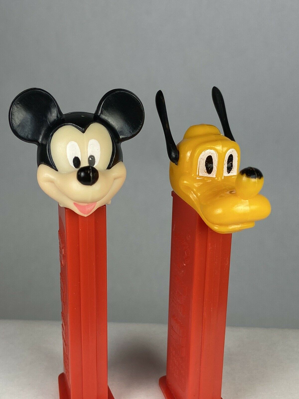 Disney Pluto Moveable Ears & Mickey Mouse Both 4.9 Hungary Stems Pez Dispensers
