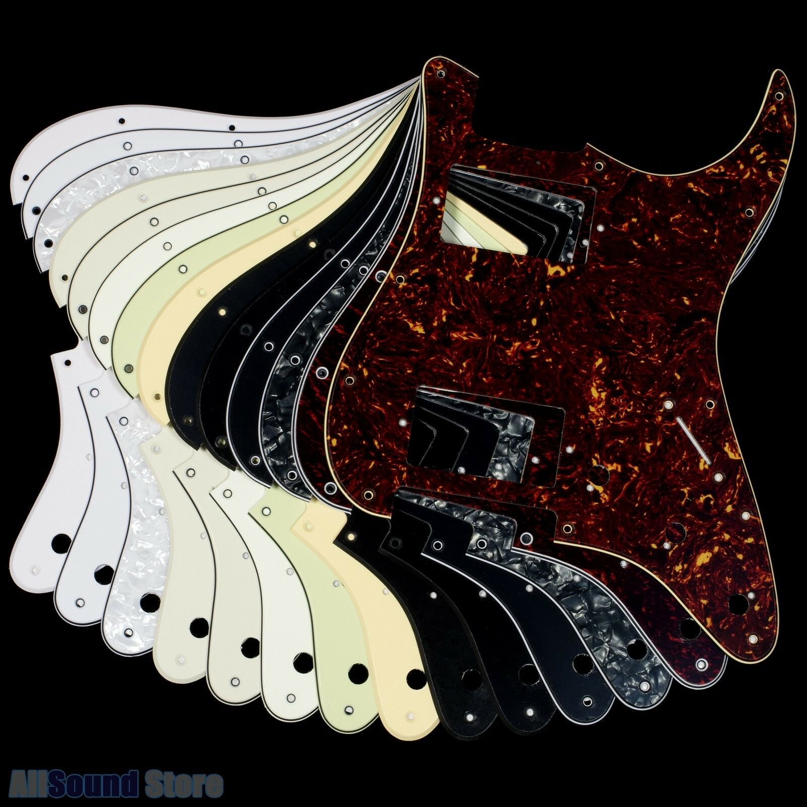 Pickguard For Fender® Stratocaster® Strat® Usa Mim Hh 2 Humbuckers 11-hole