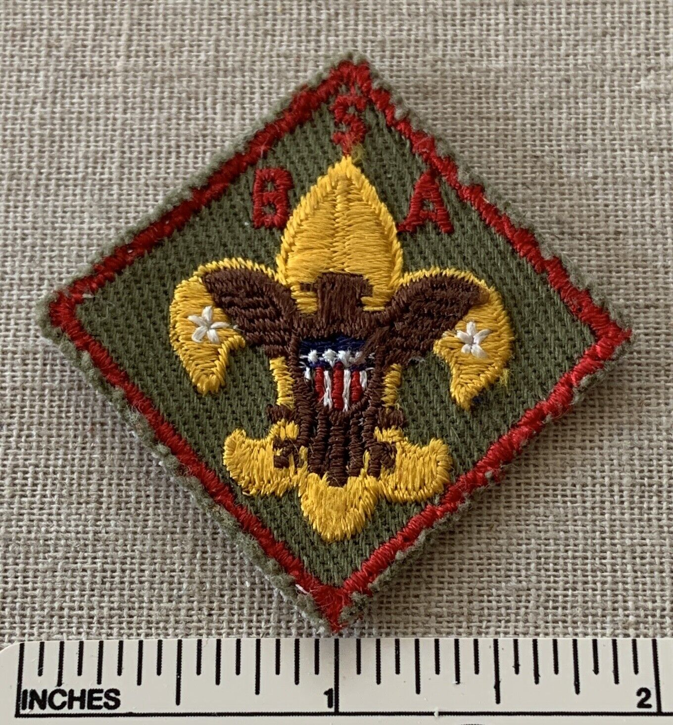 Vintage Boy Scouts Of America Hat Diamond Patch Bsa Uniform Badge Patch