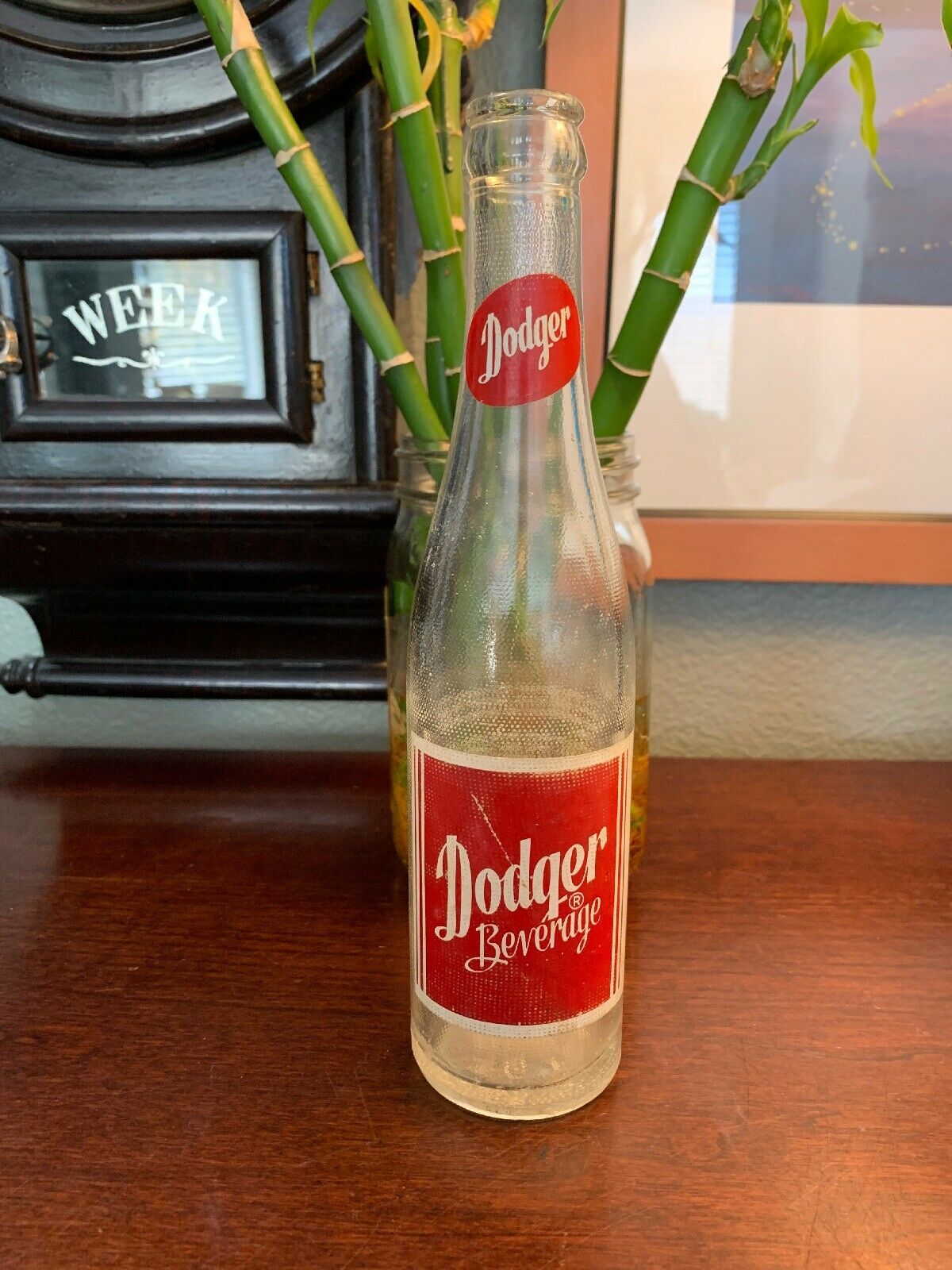 Vintage Dodger Glass Bottle Duraglas Des Moines, Iowa 1962 8oz Rare