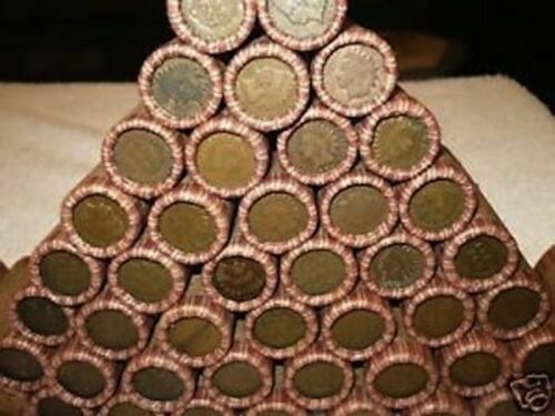 Sealed Wheat Penny Rolls With Indian Heads Showing Rare Steel Mix Cent Coins Lot