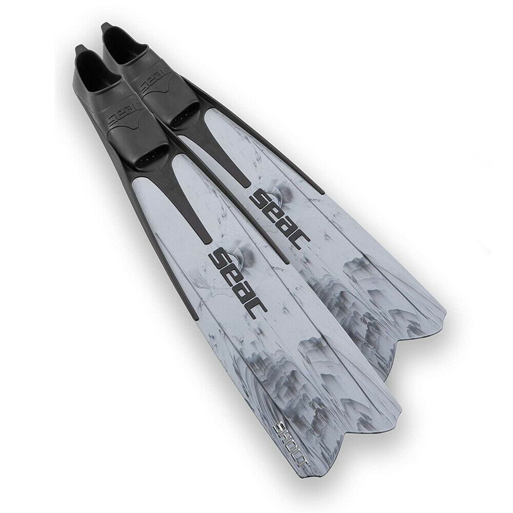Seac Shout Swim Fins For Snorkeling, Diving, And More, Size 11 To 12, Gray Camo