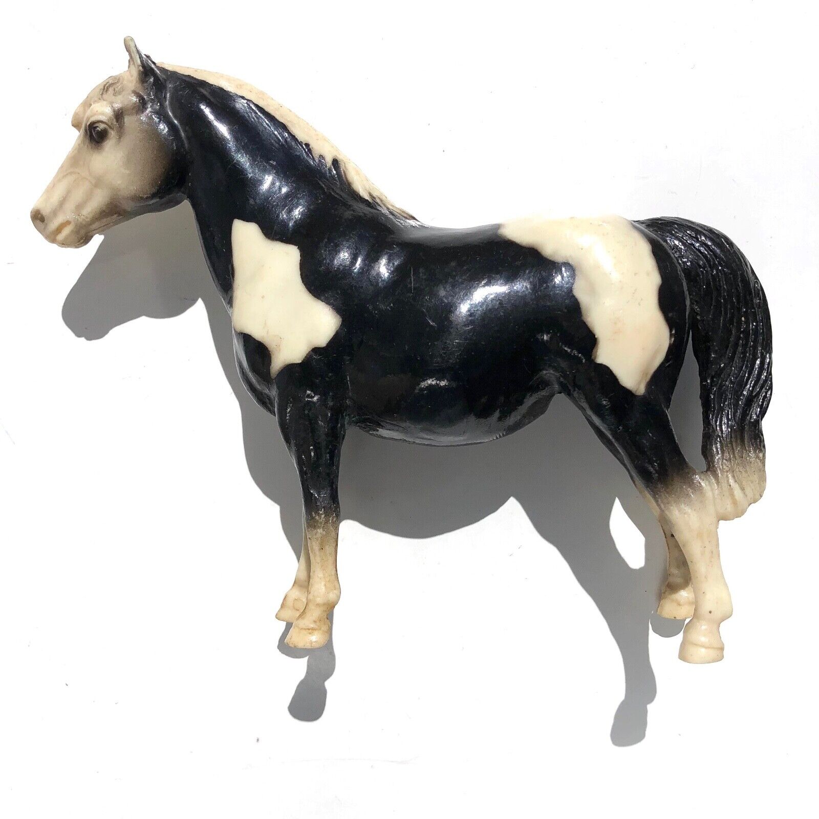 Vintage Breyer Shetland Pony #21 Black And White Breyer Molding Co. Pre-owned