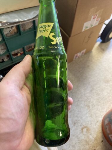 Vtg Mt Mckinley National Park Sugar Free Sprite Dimpled Green 10 Oz Bottle